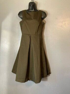 Talbots Petite Olive Green Sleeveless Dress
